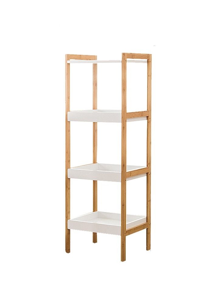 Generic FFD 4 Tier Wooden Kitchen Storage Organizer Bathroom Shelf Flowers Plants Stand Wooden Standing Book Shelf Kitchen Storage Rack  - Image 2