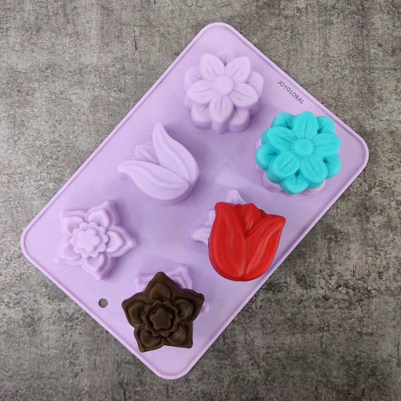 JoyGlobal Silicone 6Cavity Soap Chocolate Muffin All Purpose Mould Soap Weight Approx 50 Grams x 6 - Image 3