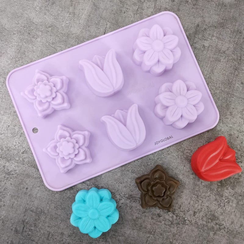 JoyGlobal Silicone 6Cavity Soap Chocolate Muffin All Purpose Mould Soap Weight Approx 50 Grams x 6 - Image 4