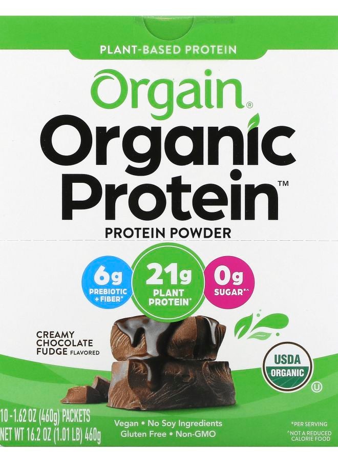 Organic Protein Powder Plant-Based Creamy Chocolate Fudge 1.62 oz (46 g)