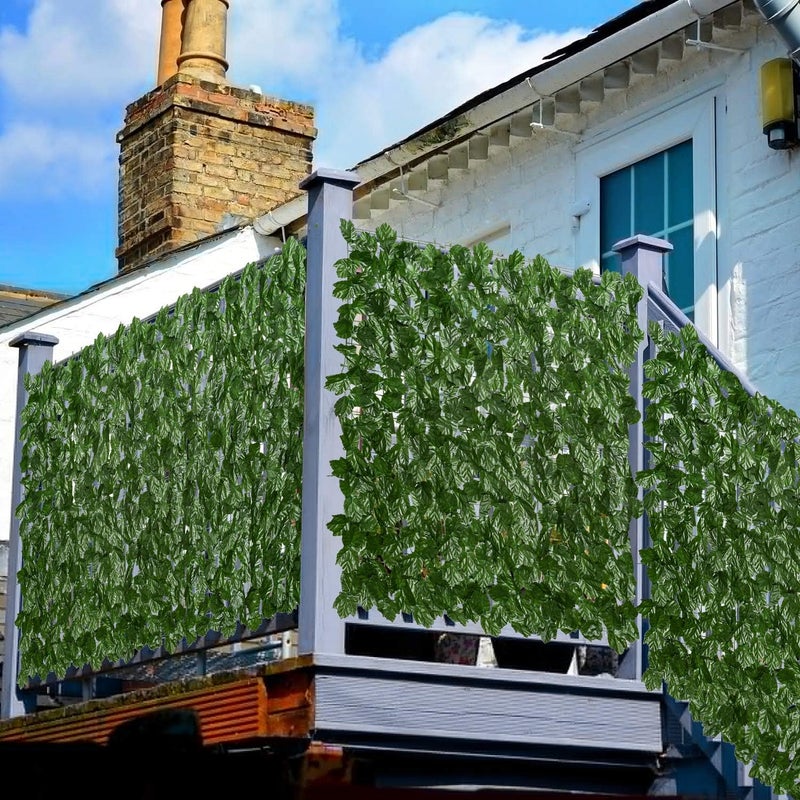 DearHouse Artificial Ivy Privacy Fence, 196.85x39.37inch Artificial Hedges Fence and Faux Maple Leaf Decoration for Outdoor Garden Decor - Image 2