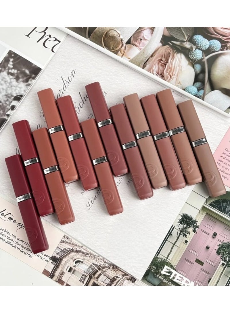 ريال بيوتي أحمر الشفاه ثابت من ريل بيوتي 12 قطعة متعدد الألوان - Image 5