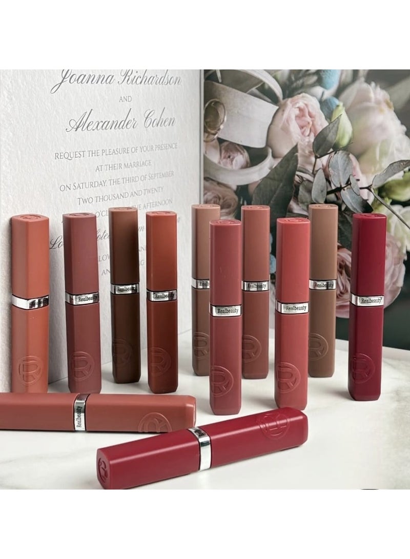 ريال بيوتي أحمر الشفاه ثابت من ريل بيوتي 12 قطعة متعدد الألوان - Image 3