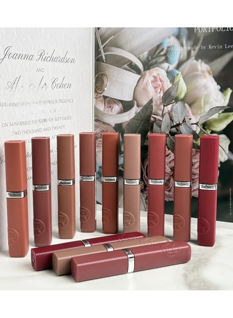 ريال بيوتي أحمر الشفاه ثابت من ريل بيوتي 12 قطعة متعدد الألوان - Image 4