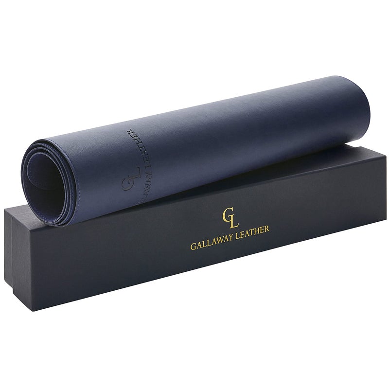 Gallaway Leather Desk Mat,Desk Writing Pad - Office Desk Pad, Large 36" x 17" Navy Blue, Desk Mats on Top of Desks, Gift Ready Elegant Computer Desk Mat Desk Cover Desk Pad Protector PU Leather - Image 2
