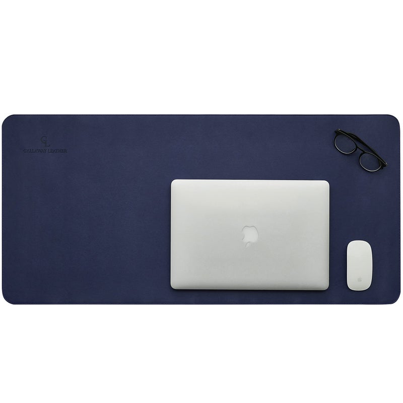 Gallaway Leather Desk Mat,Desk Writing Pad - Office Desk Pad, Large 36" x 17" Navy Blue, Desk Mats on Top of Desks, Gift Ready Elegant Computer Desk Mat Desk Cover Desk Pad Protector PU Leather - Image 3