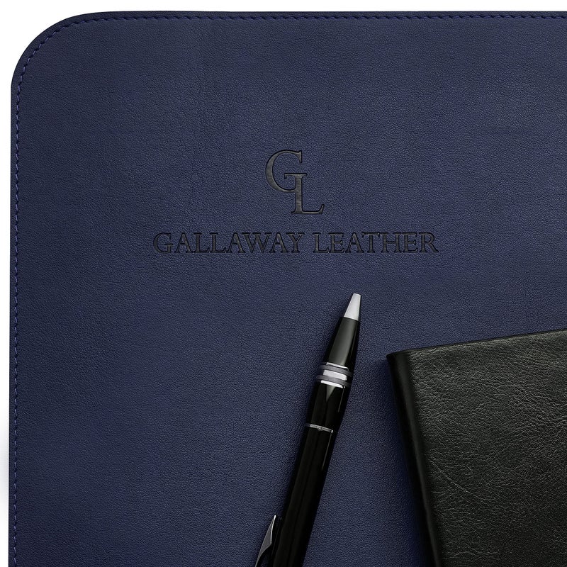 Gallaway Leather Desk Mat,Desk Writing Pad - Office Desk Pad, Large 36" x 17" Navy Blue, Desk Mats on Top of Desks, Gift Ready Elegant Computer Desk Mat Desk Cover Desk Pad Protector PU Leather - Image 5