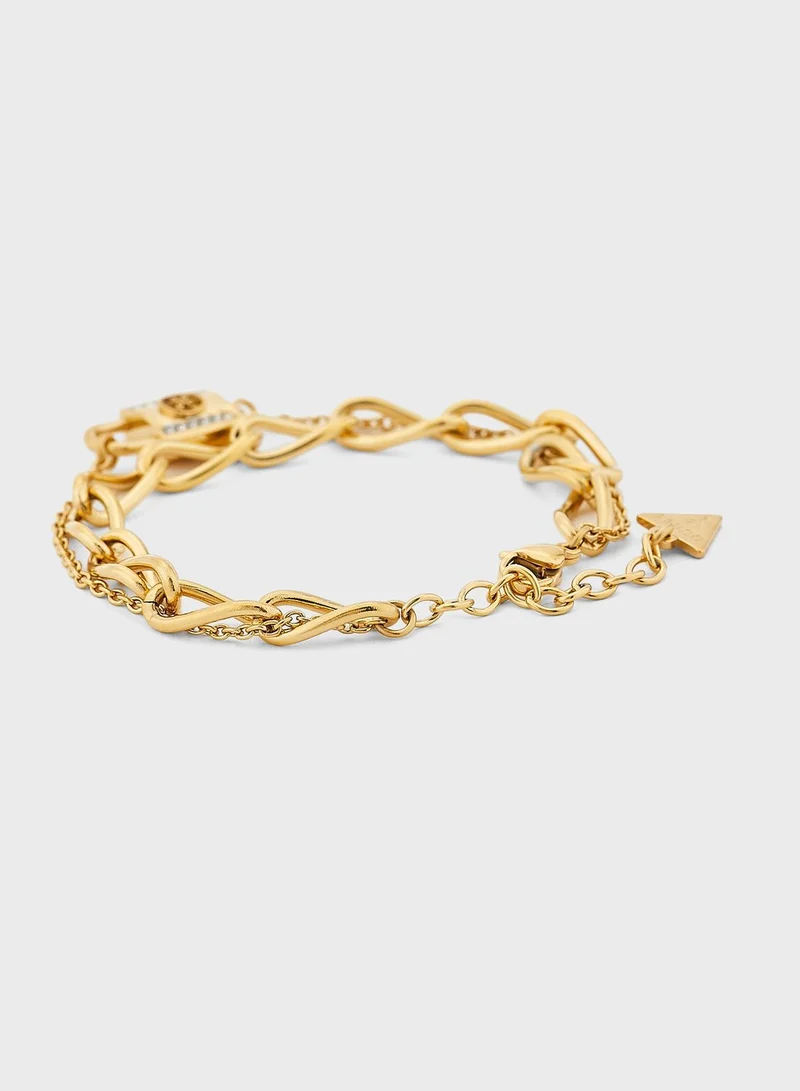 GUESS Double Chain Lock Bracelet