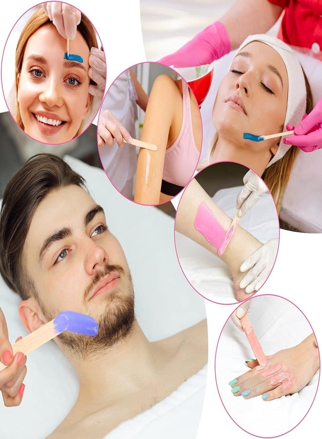 AKADO Wooden Waxing Sticks Wax Spatulas Sticks Small Wax Applicator Sticks Wood Craft Sticks Spatulas Applicator for Hair Eyebrow Nose Removal (Without Handle) (100) - Image 3