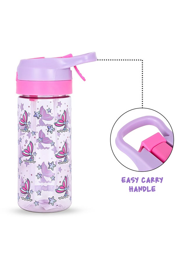 Eazy Kids زجاجة مياه تريتان مع بخاخ، وردية اللون، 420 مل - Image 3