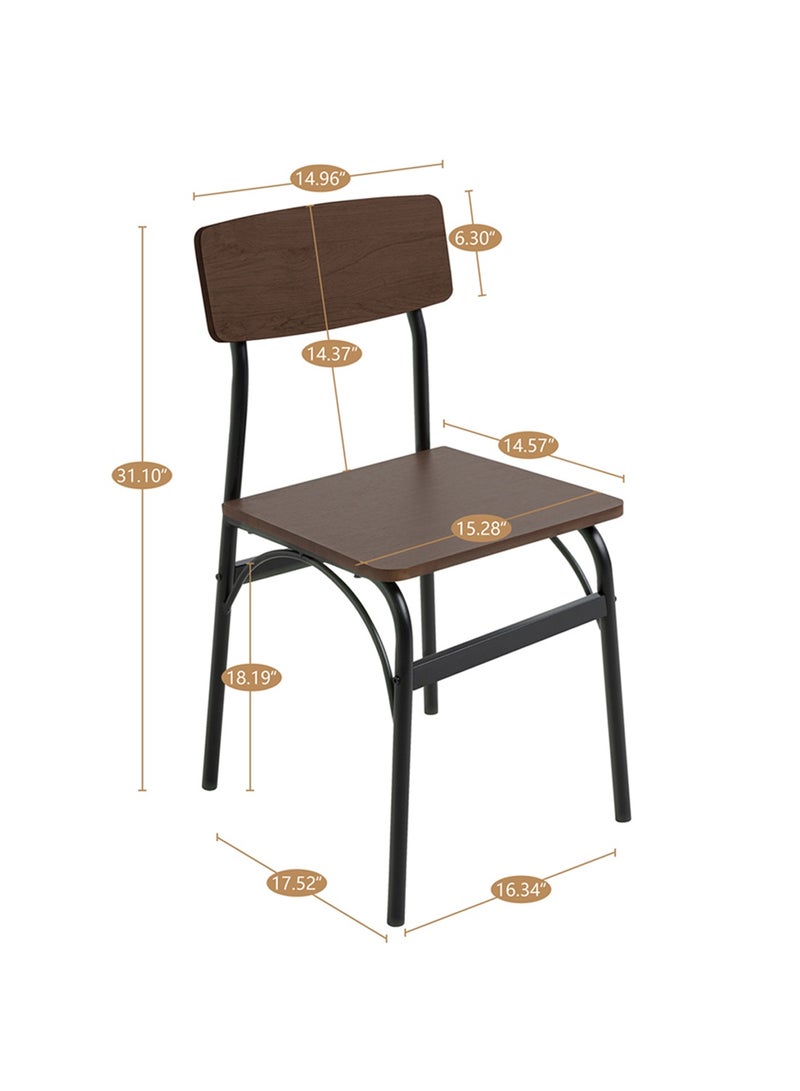 شويوين طقم طاولة طعام، طاولة طعام مع 4 كراسي، طقم طاولة طعام من 5 قطع، مناسب للمنزل، المطعم، الشقة - Image 5