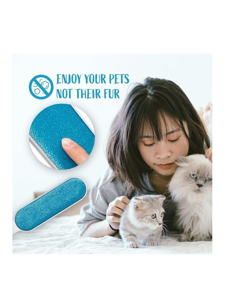 مزيل الوبر وشعر الحيوانات الأليفة، مزيل الوبر بدون إعادة تعبئة، أدوات تنظيف قابلة لإعادة الاستخدام ولوازم الحيوانات الأليفة، مزيل شعر القطط والكلاب على الوجهين، يمكن استخدامه كمنظف للملابس أو الأثاث أو الأريكة - Image 1