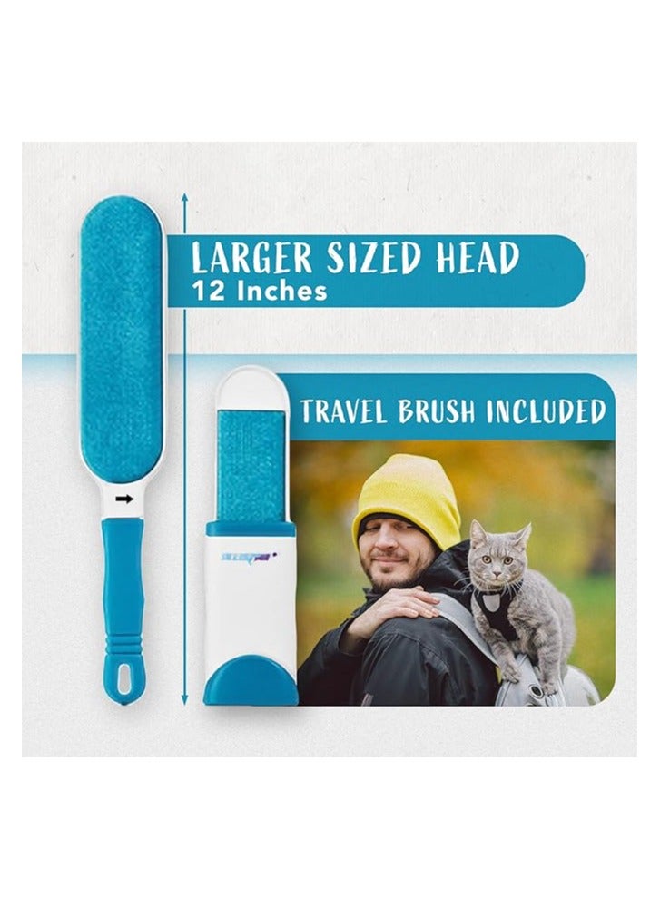 مزيل الوبر وشعر الحيوانات الأليفة، مزيل الوبر بدون إعادة تعبئة، أدوات تنظيف قابلة لإعادة الاستخدام ولوازم الحيوانات الأليفة، مزيل شعر القطط والكلاب على الوجهين، يمكن استخدامه كمنظف للملابس أو الأثاث أو الأريكة - Image 2