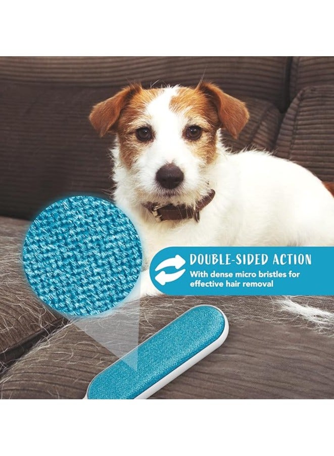 مزيل الوبر وشعر الحيوانات الأليفة، مزيل الوبر بدون إعادة تعبئة، أدوات تنظيف قابلة لإعادة الاستخدام ولوازم الحيوانات الأليفة، مزيل شعر القطط والكلاب على الوجهين، يمكن استخدامه كمنظف للملابس أو الأثاث أو الأريكة - Image 4