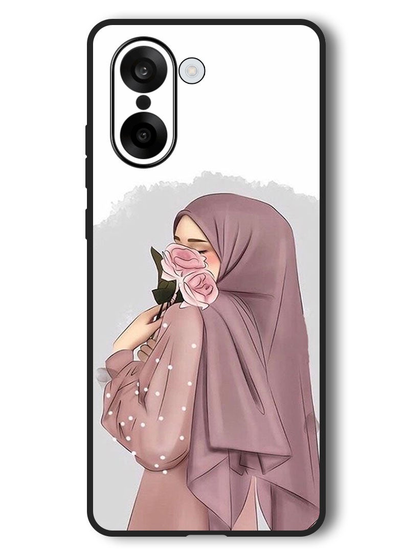 Theodor Case Compatible with OnePlus Nord CE 5 6.77 Inch Protection Shockproof Bumper Cover Holding Roses Girl - Image 1