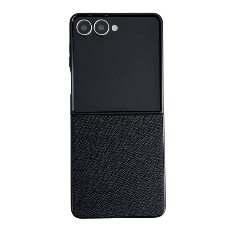 غطاء واقي | PC | أسود | ملمس التمساح | ملمس الفرشاة | لـ Samsung Galaxy Z Fold 7 - Image 1