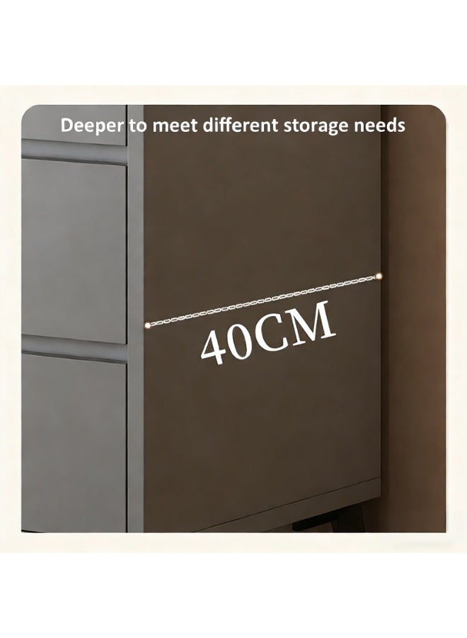 YY-ريشير خزانة جانبية، خزانة تخزين بطول 140 سم، خزانة ركن قهوة بأدراج وأبواب، مناسبة للمدخل، غرفة الطعام، غرفة المعيشة وغرفة النوم - Image 4