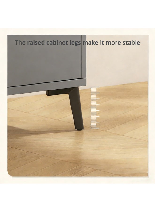 YY-ريشير خزانة جانبية، خزانة تخزين بطول 140 سم، خزانة ركن قهوة بأدراج وأبواب، مناسبة للمدخل، غرفة الطعام، غرفة المعيشة وغرفة النوم - Image 5