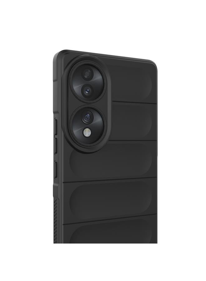 Green Tiger Case For Honor 70 5G Magic Shield TPU + Flannel Phone Case - Image 5