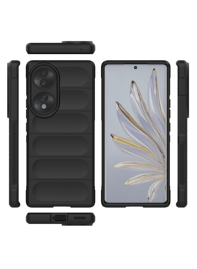 Green Tiger Case For Honor 70 5G Magic Shield TPU + Flannel Phone Case - Image 2