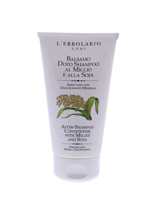 L'Erbolario L'Erbolario Millet and Soya After-Shampoo Hair Conditioner - Conditioner for Women and Men to Prevent Hair Loss - Protects Damaged, Dry Locks - 5.1 oz - Image 1