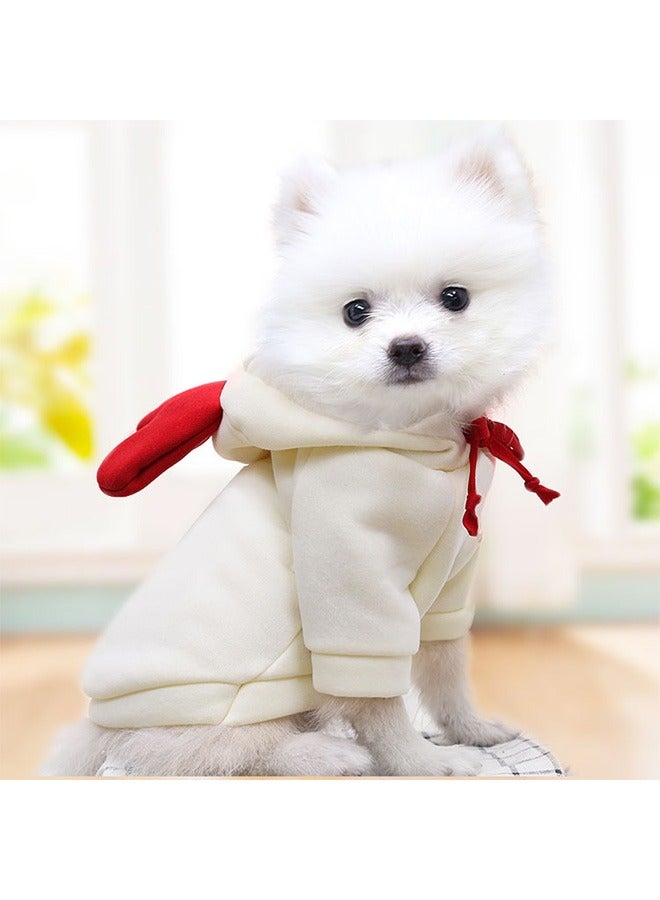 GMORO Dog Hoodie, Dog Basic Sweater Coat Cute Warm Jacket Pet Cold Weather Clothes Outfit Outerwear for Cats Puppy Small Largr Dogs, Fleece Sweater Cartoon Clothing (Size M) - Image 2