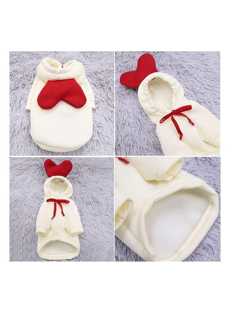 GMORO Dog Hoodie, Dog Basic Sweater Coat Cute Warm Jacket Pet Cold Weather Clothes Outfit Outerwear for Cats Puppy Small Largr Dogs, Fleece Sweater Cartoon Clothing (Size M) - Image 5