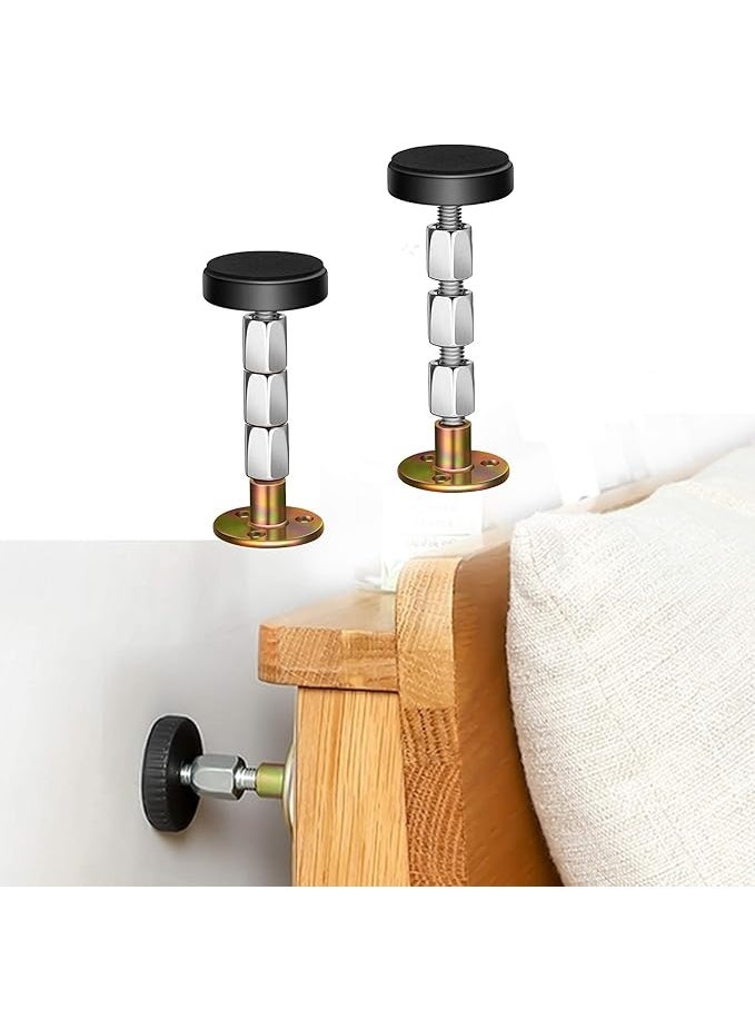 أداة تثبيت مضادة للاهتزاز لإطار السرير قابلة للتعديل – مثبتات رأس السرير لمنع الحركة والضوضاء، أداة سهلة التركيب لتثبيت رأس السرير والأثاث (30–112 ملم) - Image 4