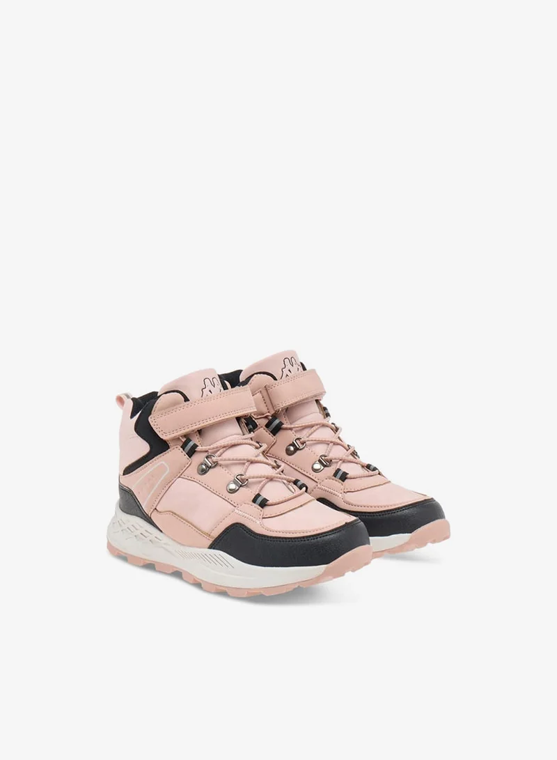 Kappa Boys Panelled Sports Shoes with Hook and Loop Closure