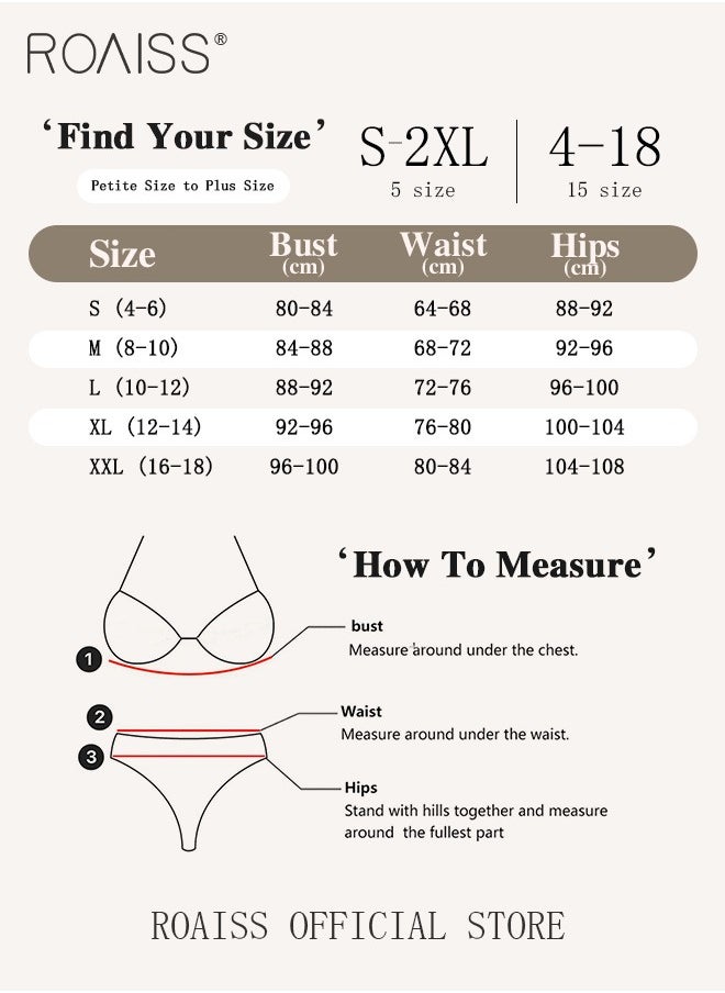 roaiss 3 Point Underwear for Women with Floral Embroidery Elements and Chain Decoration Ladies Lingerie Splicing Suit  - Image 2