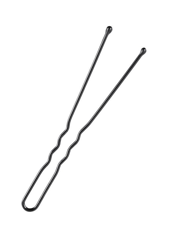 نيبمينينت طقم دبابيس شعر رفيعة على شكل حرف U مكون من 300 قطعة أسود One Size - Image 1