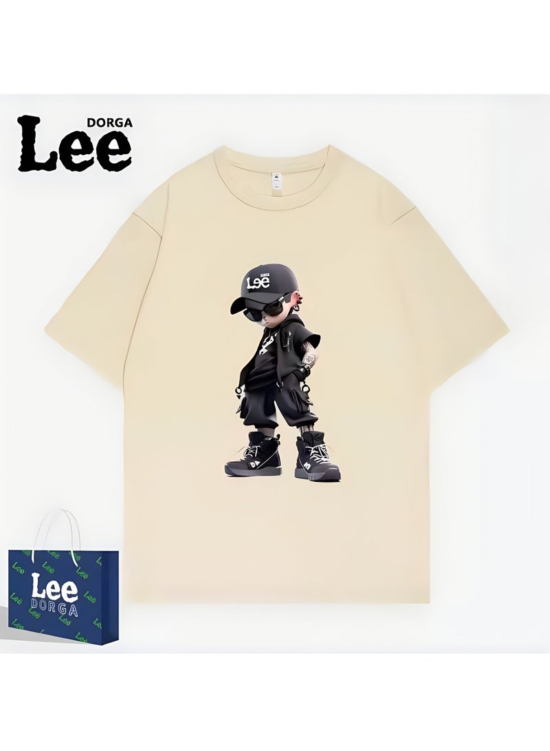 LEE New Fashionable Casual LEE Co Branded T-shirt