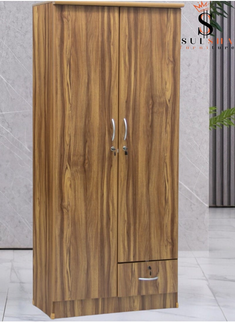 SULSHA - 2 Door Wooden Wardrobe Cabinet Cupboard Engineered Wood Perfect Modern Stylish Heavy Duty - Image 1