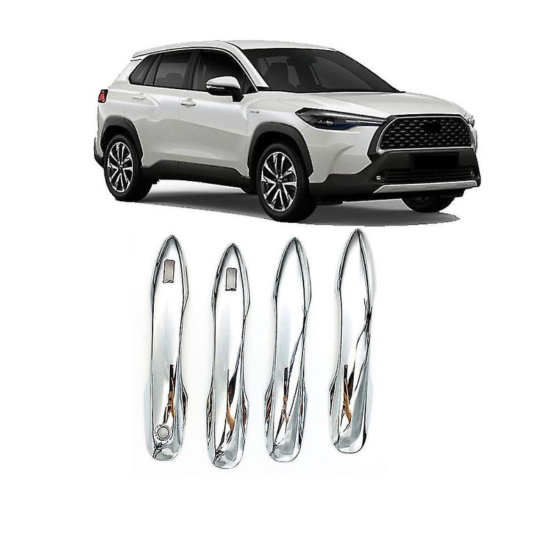 4pcs Abs Chrome Door Handle Cover Trims For Toyota Corolla Cross - Image 2