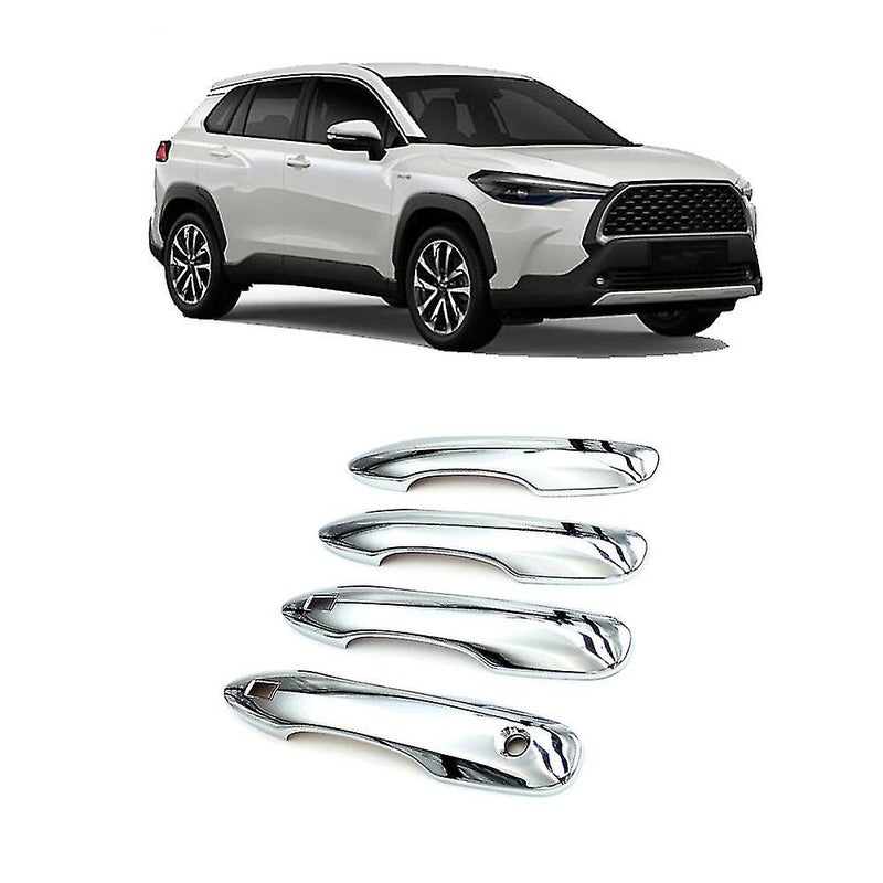 4pcs Abs Chrome Door Handle Cover Trims For Toyota Corolla Cross - Image 4