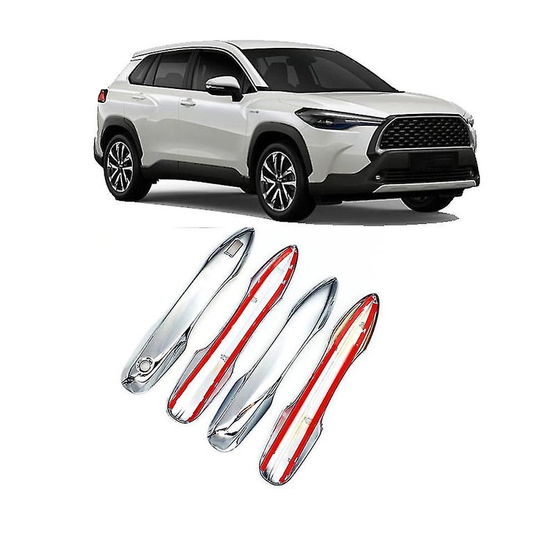 4pcs Abs Chrome Door Handle Cover Trims For Toyota Corolla Cross - Image 3