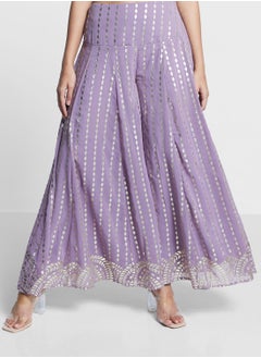 Foil Print Palazzo Pants