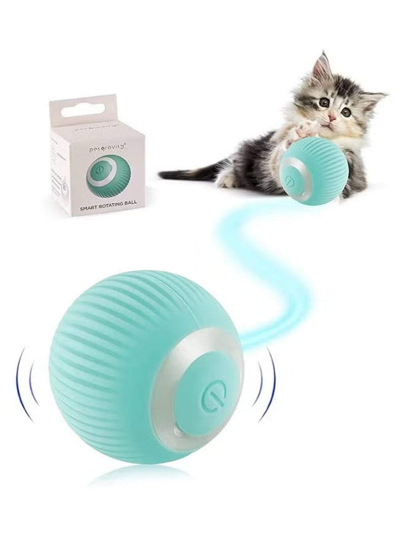 Interactive Cat Toys Ball, Automatic 360° Self-Rotating Rolling Ball with USB Rechargeable pet Exercise Chase Toy Ball for Kitten Playing - Image 1
