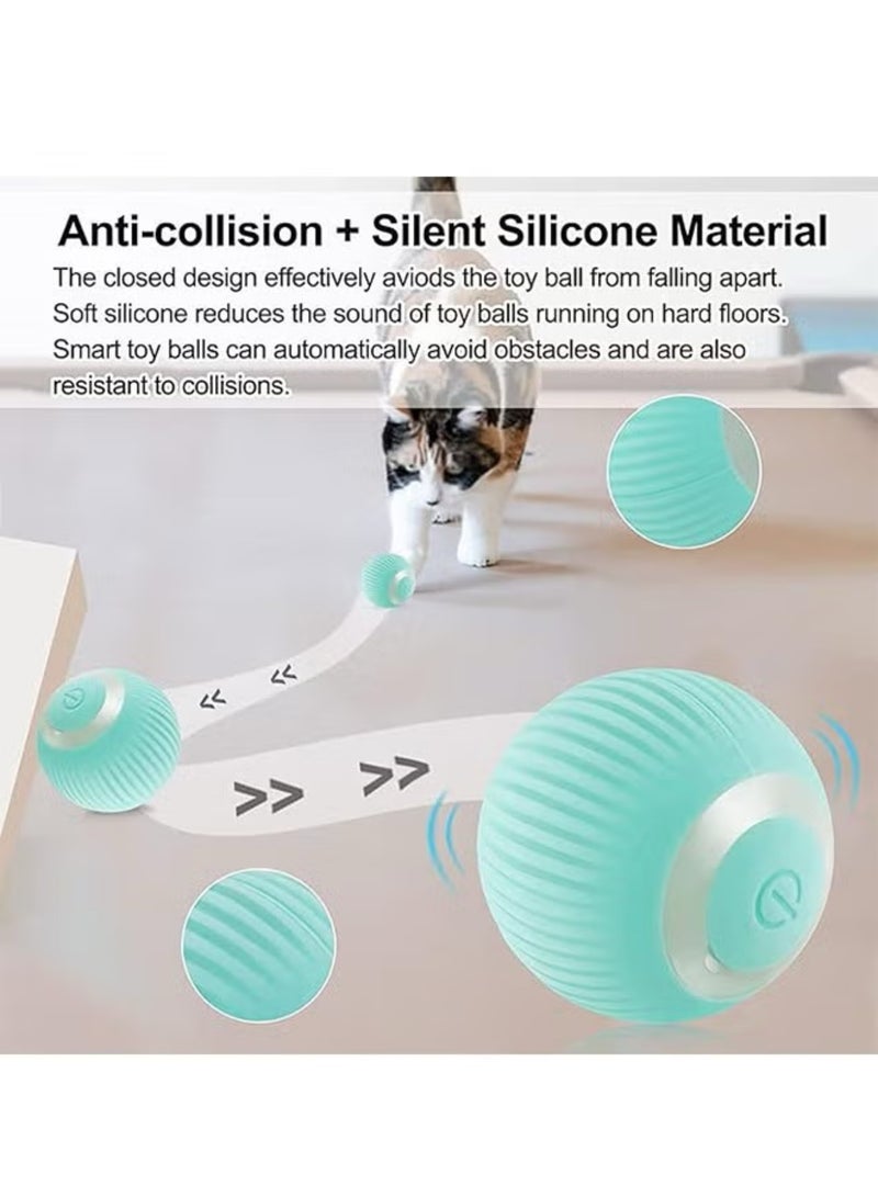 Interactive Cat Toys Ball, Automatic 360° Self-Rotating Rolling Ball with USB Rechargeable pet Exercise Chase Toy Ball for Kitten Playing - Image 2