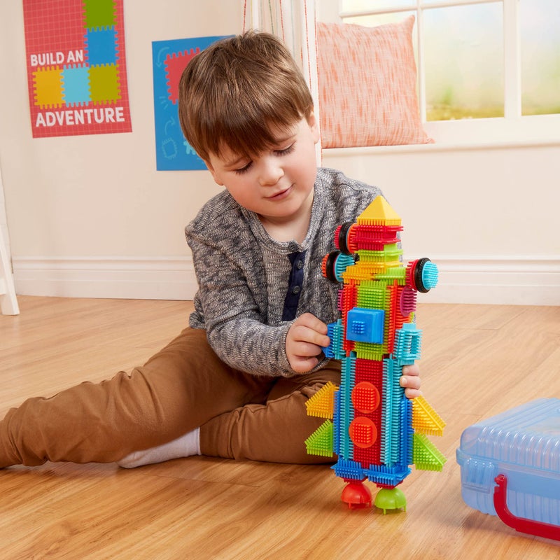 Battat â€“ Bristle Blocks â€“ STEM Interlocking Building Blocks â€“ 50 Pieces Playset â€“ Reusable Carry Case â€“ Developmental Toys for Toddlers & Kids â€“ Basic Builder Case â€“ 2+ Years - Image 3