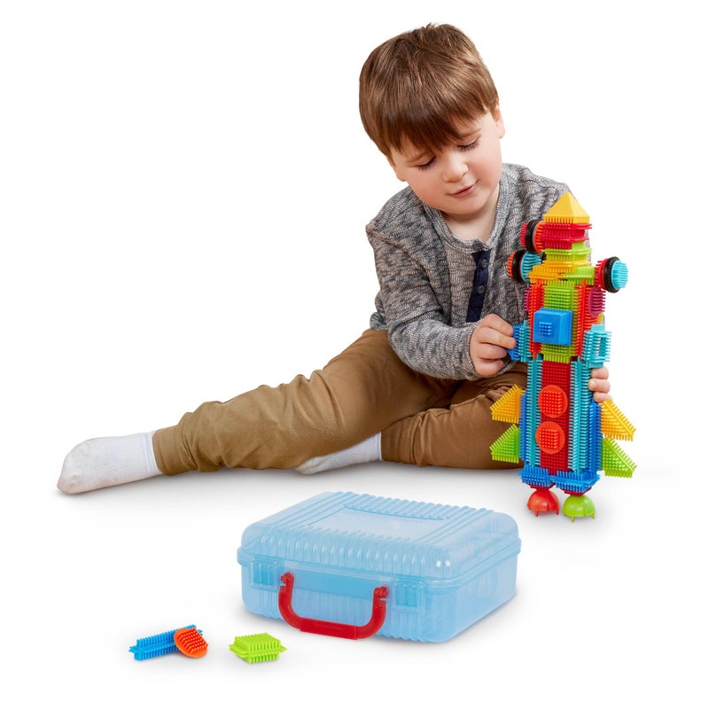 Battat â€“ Bristle Blocks â€“ STEM Interlocking Building Blocks â€“ 50 Pieces Playset â€“ Reusable Carry Case â€“ Developmental Toys for Toddlers & Kids â€“ Basic Builder Case â€“ 2+ Years - Image 1