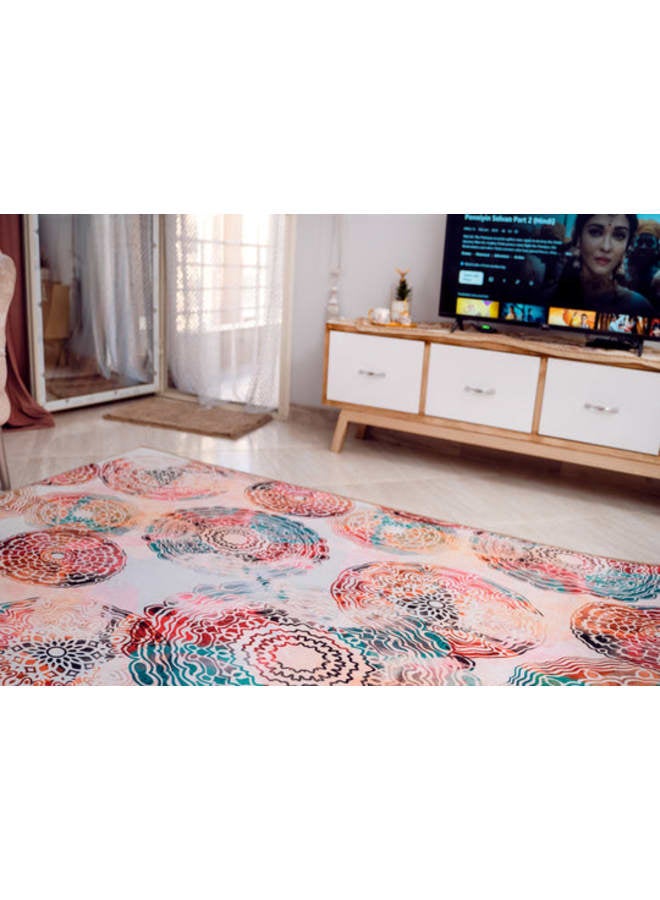 هندي منداله سجادة مطبوعة من القطن الشنيل – تصميمات كلاسيكية، حديثة، وفينتاج – قاعدة قماشية ناعمة، متوفرة بأحجام - Image 2