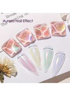 Depend Chrome Nail Powder Metallic Mirror Effect Pigment Chrome Iridescent Pearl Mica Powder Mirror Laser Aurora Nail Powder Aurora Powder for Nail Art  - Image 4