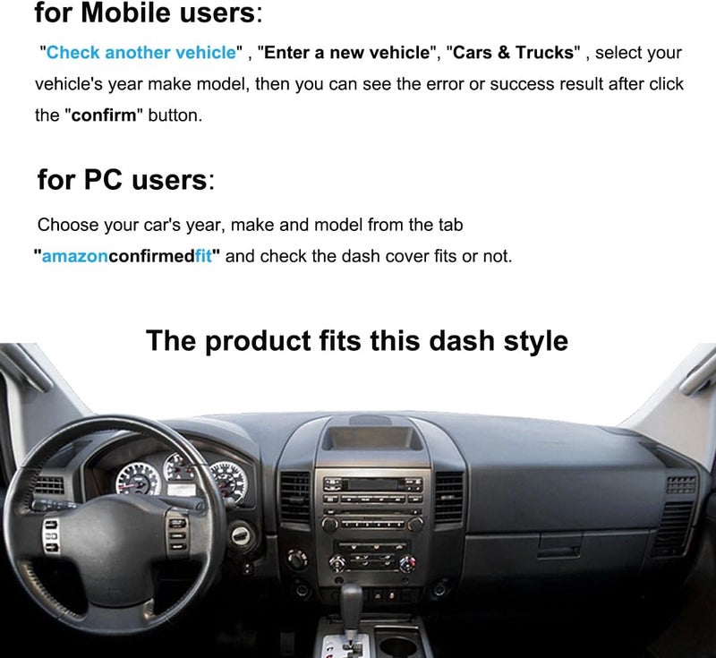 AKMOTOR Yiz Dash Cover for Nissan Titan 2004-2012 - Gray - Image 2