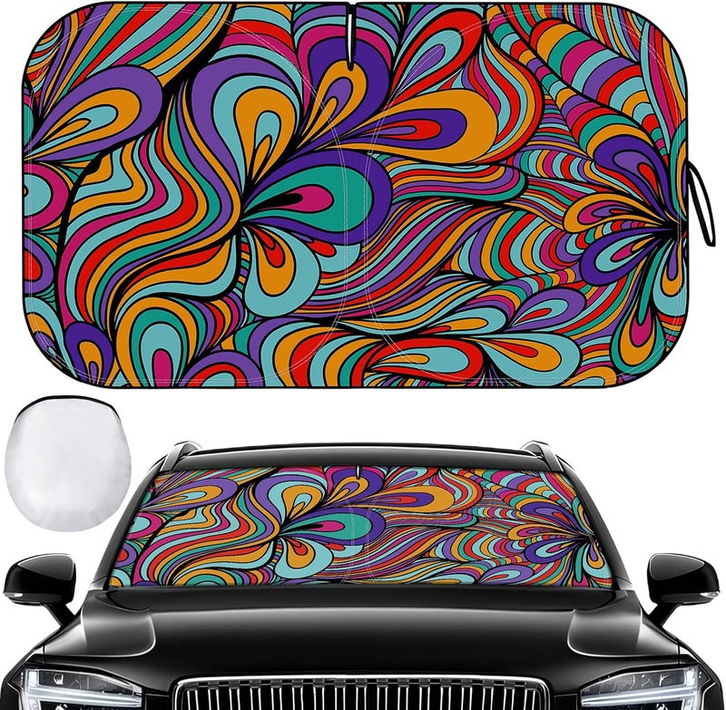 Pleneal Windshield Sun Shade - Car Sun Shade Windshield, Reflector Sunshade Offers Ultimate Protection for Car Interior - Image 1