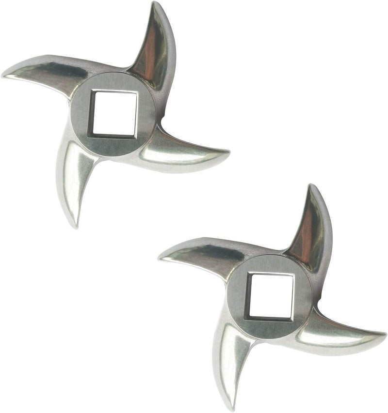 VTurboWay عبوة 2 #22 شفرات مطحنة اللحم من الفولاذ المقاوم للصدأ بديل لقطع المطاحن - Image 1