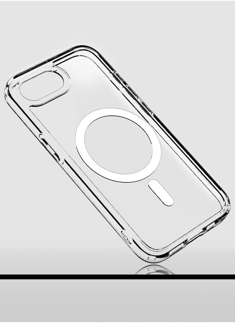 Spigen Ultra Hybrid MagFit for iPhone 16E Case Cover with MagSafe (2025) - Clear White  - Image 3