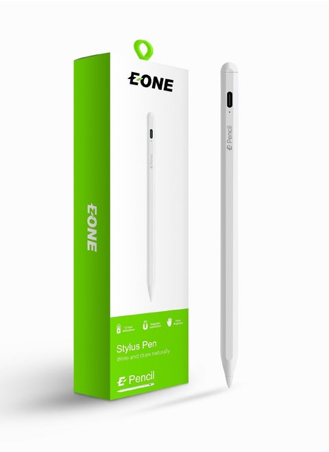 E-Pencil, Smart Digital Pen for Writing and Drawing that Supports all Smart Devices that Support a Touch Screen - White