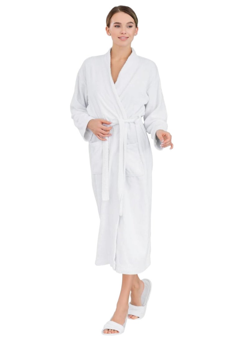 Blueberry Terry Pattern Unisex Dressing Bathrobe Free Size Hotel And Spa  - Image 1
