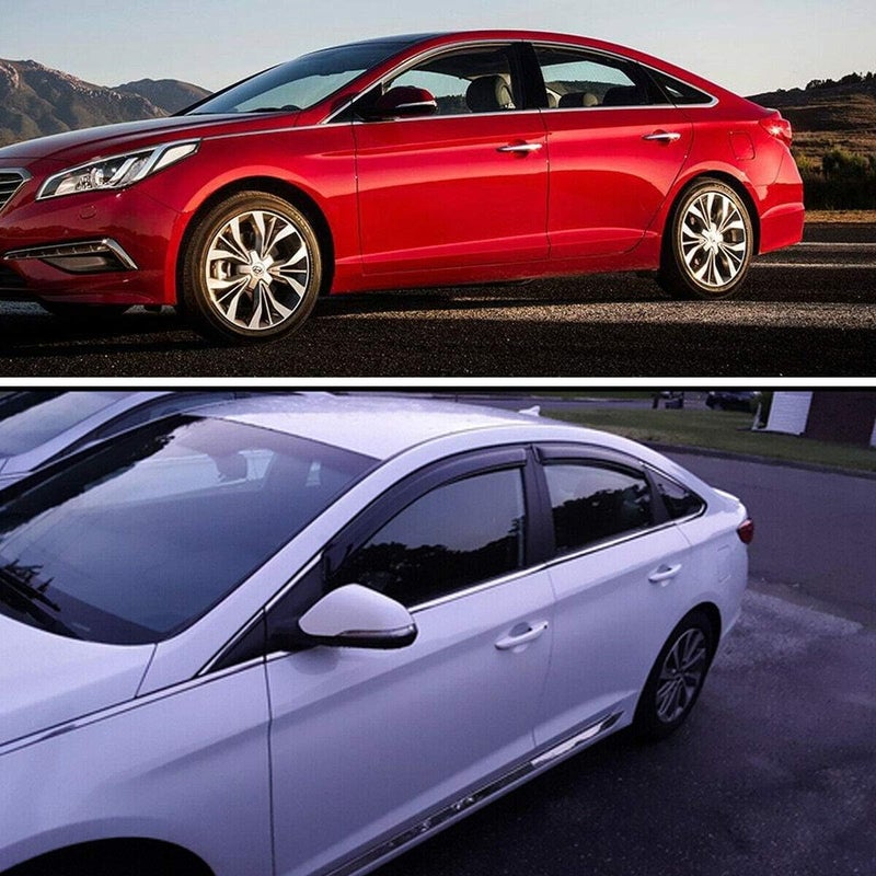 Lightronic WV94361 Tape-on Side Window Visor Deflector Rain Guard Set for 2015-2019 Hyundai Sonata - Image 3